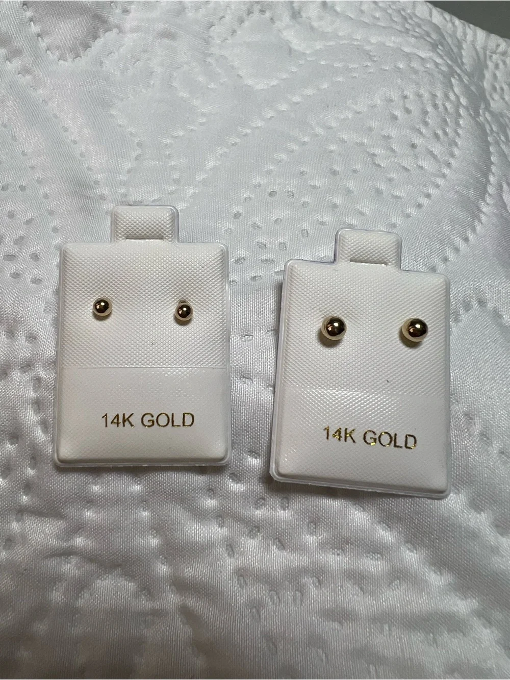 14K Gold Ball Stud Earrings